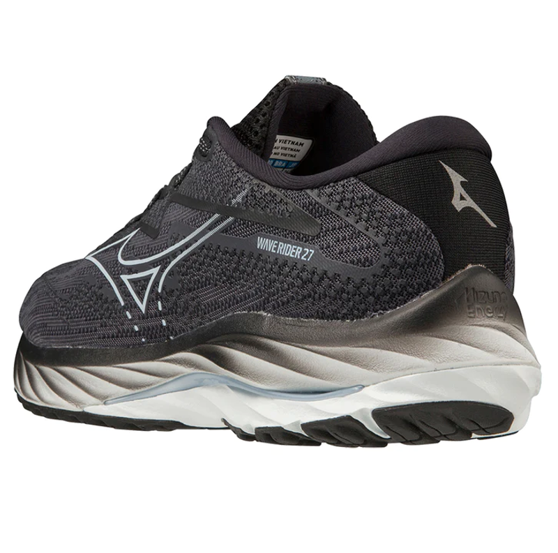 Mizuno Womens Wave Rider 27 Ebony/Snowcrest/Black-2